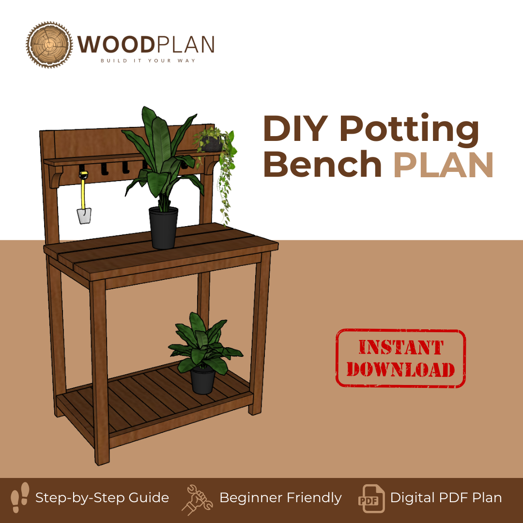Potting Bench – Printable DIY Woodworking Plan (PDF Download)