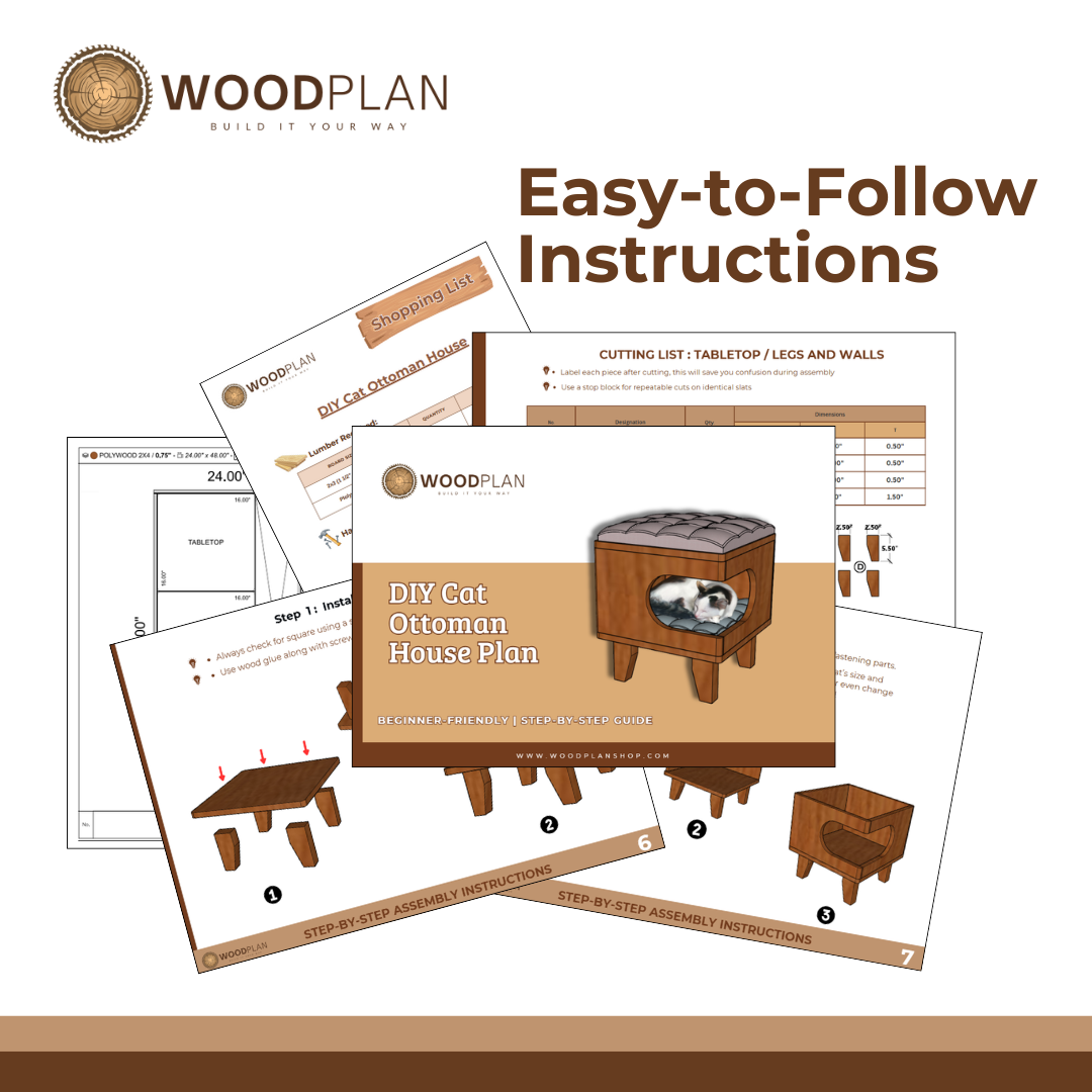 Cat House Chair – 2-in-1 Pet Furniture & Seating | Woodworking Plan