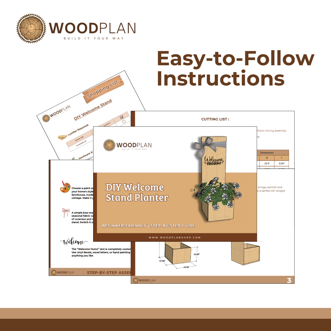 Welcome Stand Planter | Woodworking Plan | DIY Porch Decor
