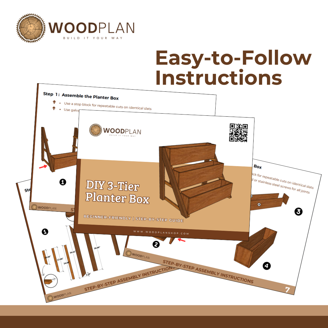 3-Tier Planter Box Plan – DIY Garden Project (PDF)