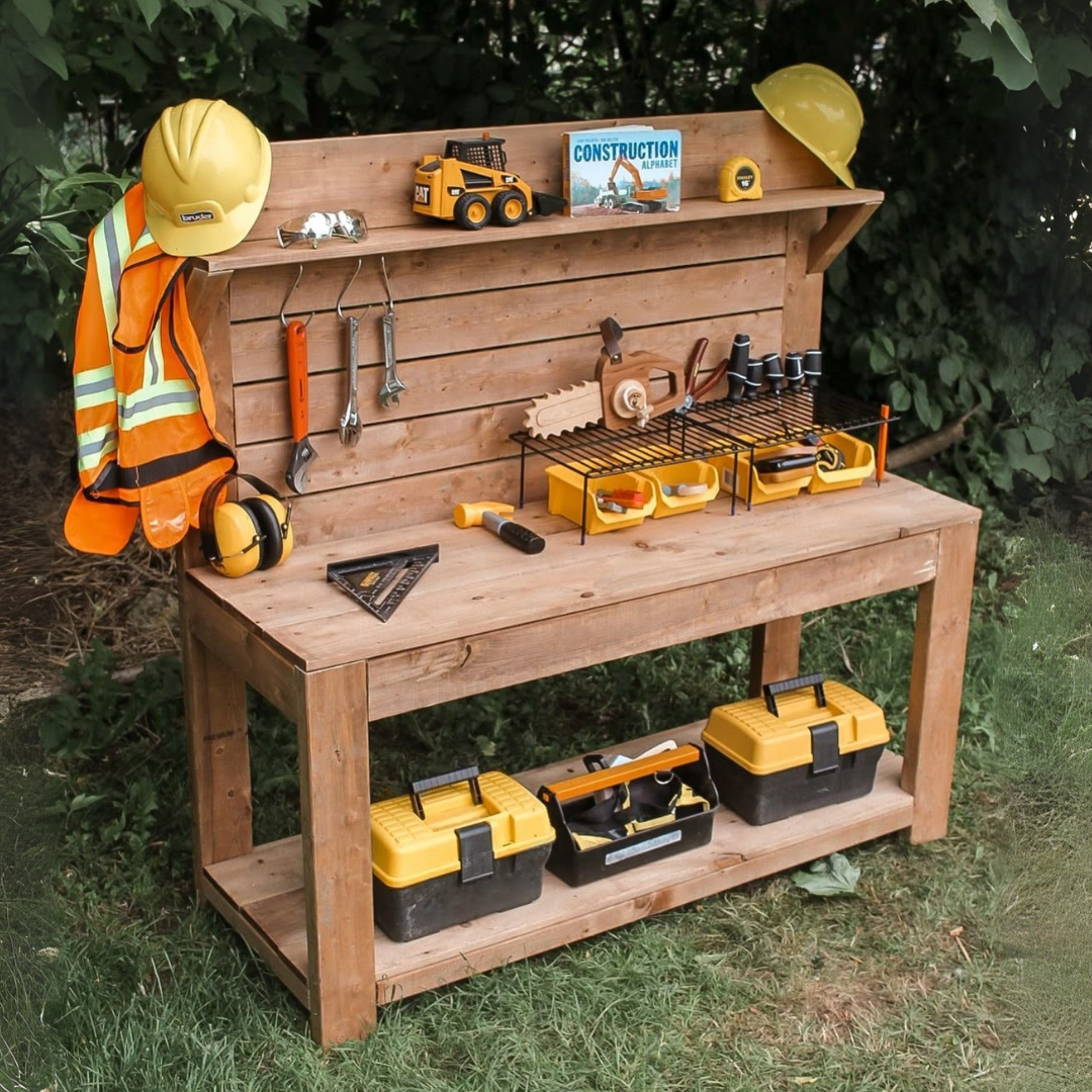 Kids Workbench Plans - DIY Woodworking Bench for Children | Beginner Project