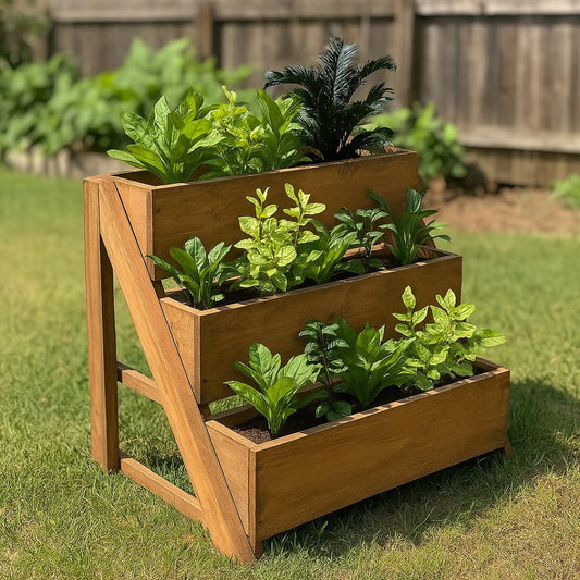 3-Tier Raised Planter Box Woodworking Plan – DIY Garden Project (Digital PDF)