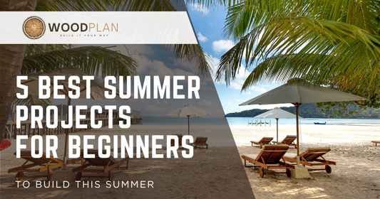 Five summer DIY woodworking projects for beginners collage