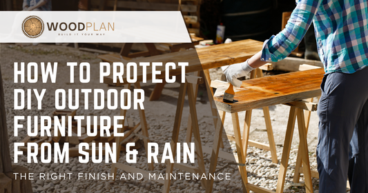 Protecting DIY outdoor wood furniture from sun and rain