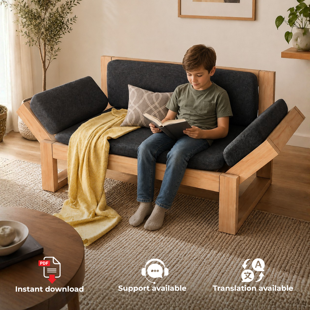 2×4 Loveseat Plans PDF – DIY Compact Wooden Sofa