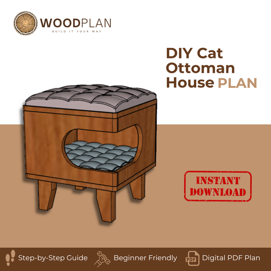 Cat House Chair – 2-in-1 Pet Furniture & Seating | Woodworking Plan