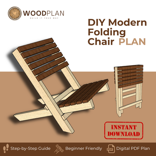 Cedar Folding Chair Woodworking Plans PDF – DIY Outdoor Seat – Beginner Friendly