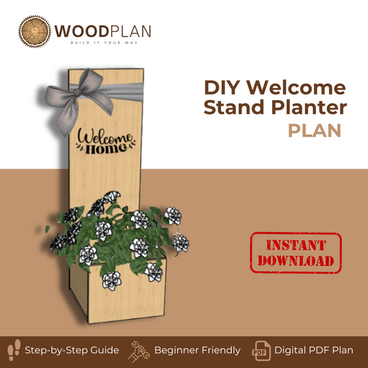 Welcome Stand Planter | Woodworking Plan | DIY Porch Decor
