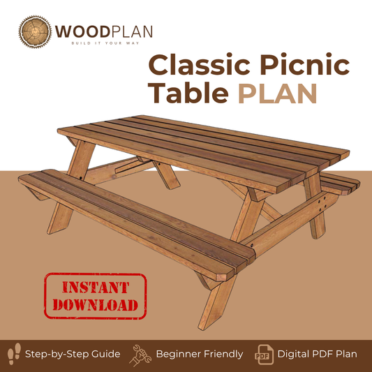 Picnic Table DIY Plan – PDF Guide