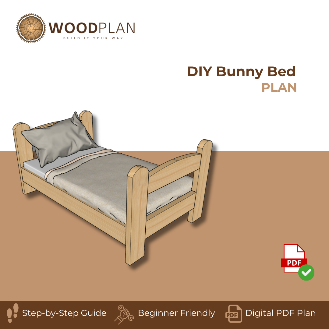 Bunny Bed Plans PDF – DIY Wooden Rabbit Bed