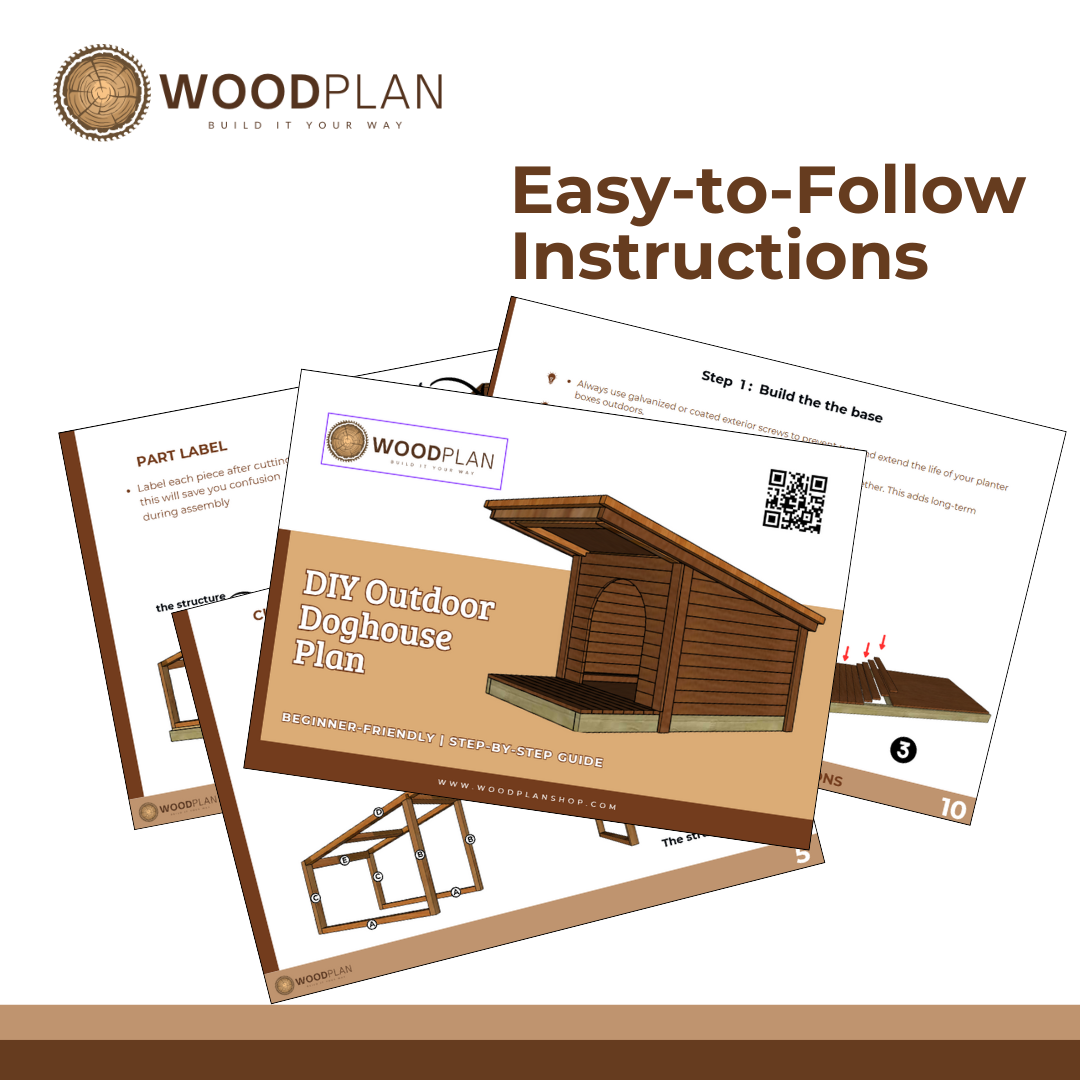 DIY Doghouse Plan – Printable Woodworking Guide