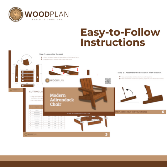 Modern Adirondack Chair – Printable Plan (PDF)