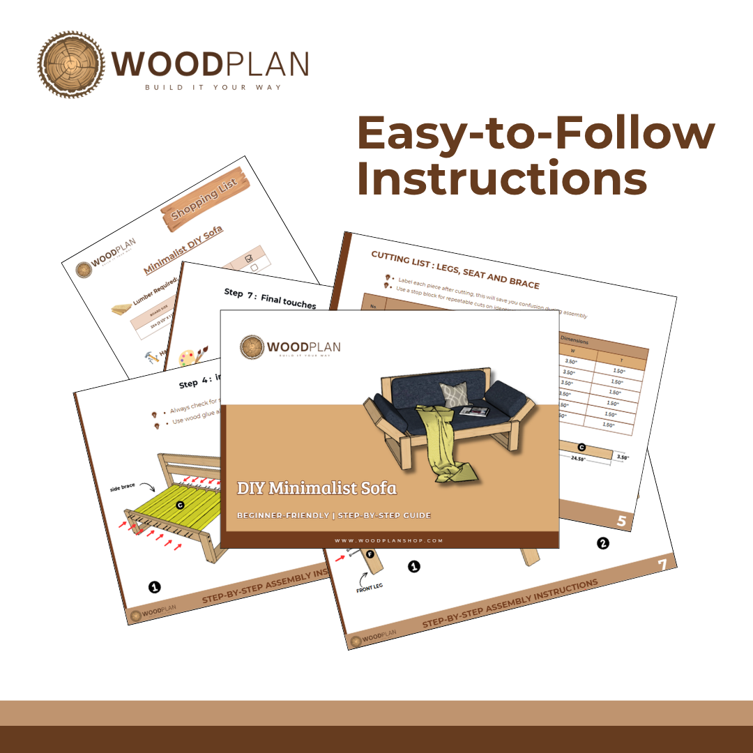 2×4 Loveseat Plans PDF – DIY Compact Wooden Sofa