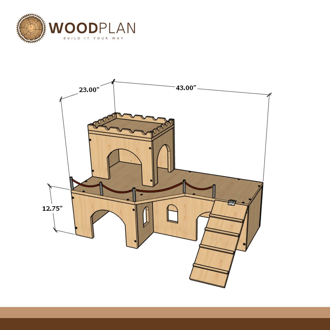 Guinea Pig Playground Plans PDF – DIY Wooden Castle & Hideouts