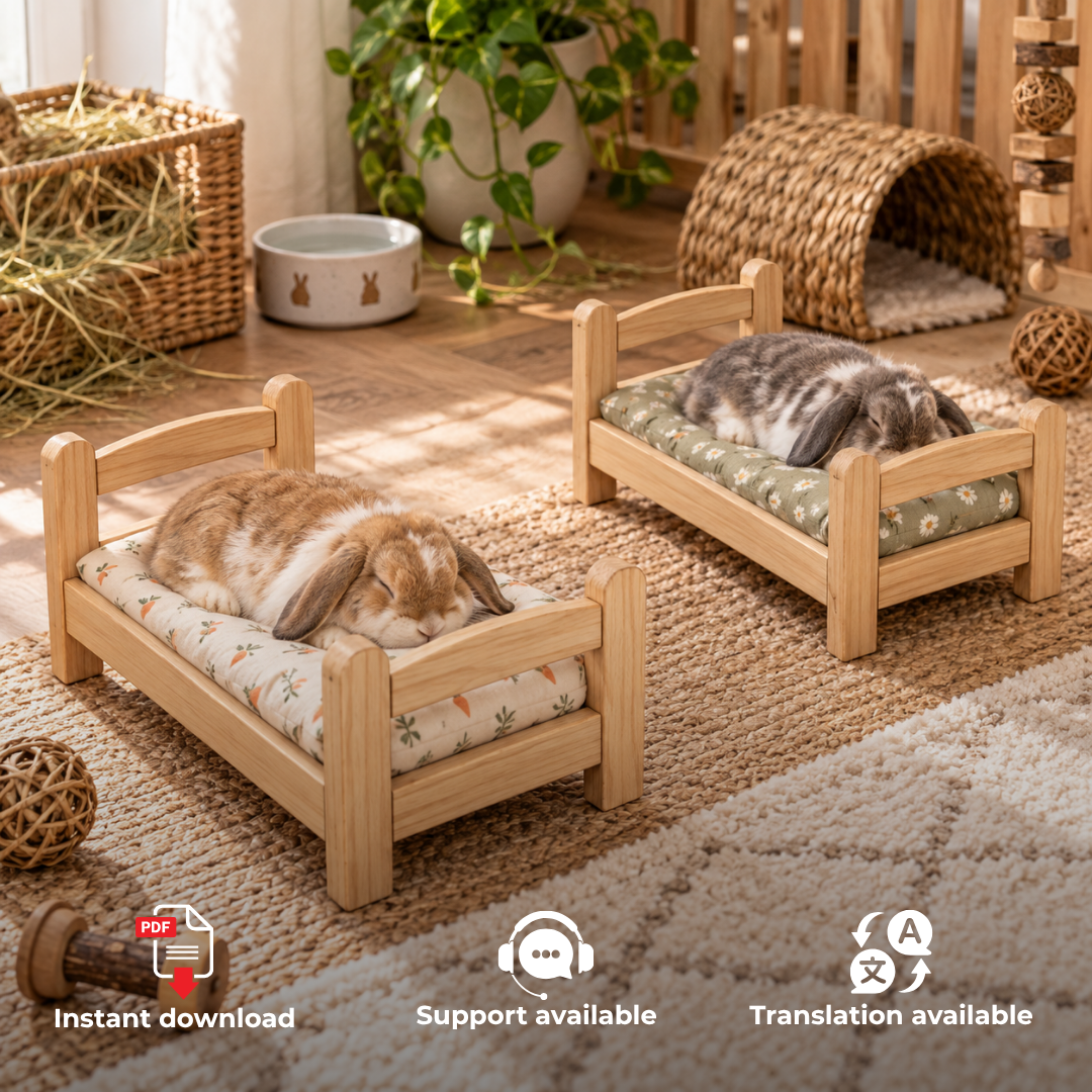 Bunny Bed Plans PDF – DIY Wooden Rabbit Bed