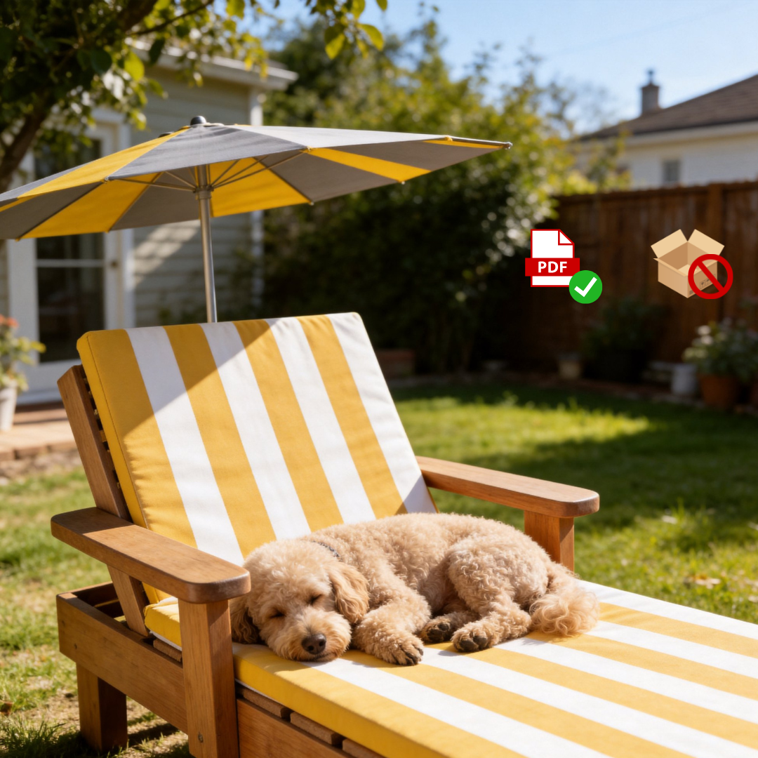 DIY Dog Lounge Chair Plan | Wooden Pet Furniture Woodworking Guide (PDF Download)