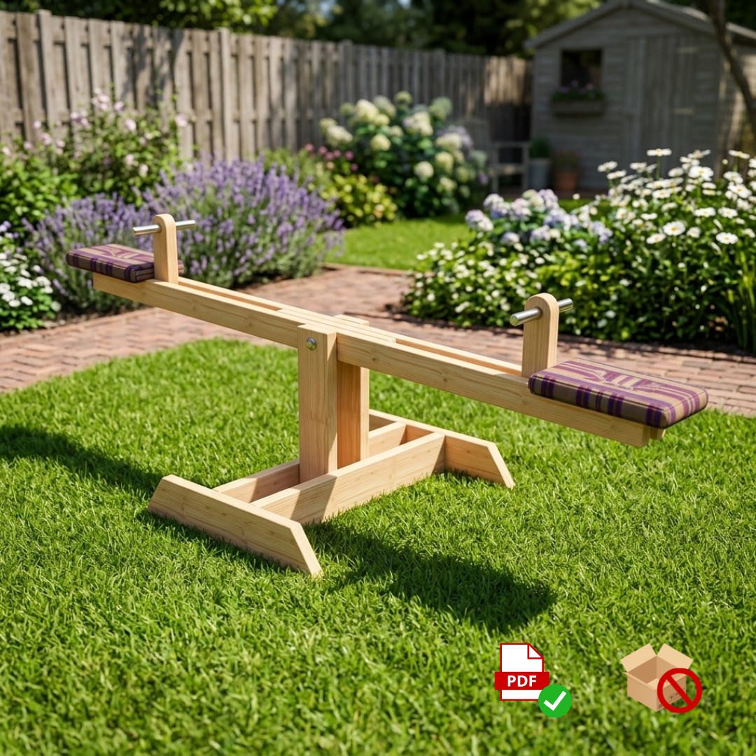 DIY Kids Seesaw Plan | Outdoor Playground Woodworking Guide