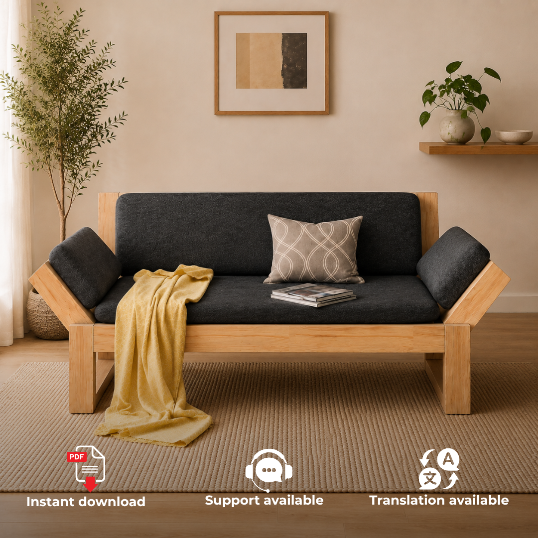 2×4 Loveseat Plans PDF – DIY Compact Wooden Sofa