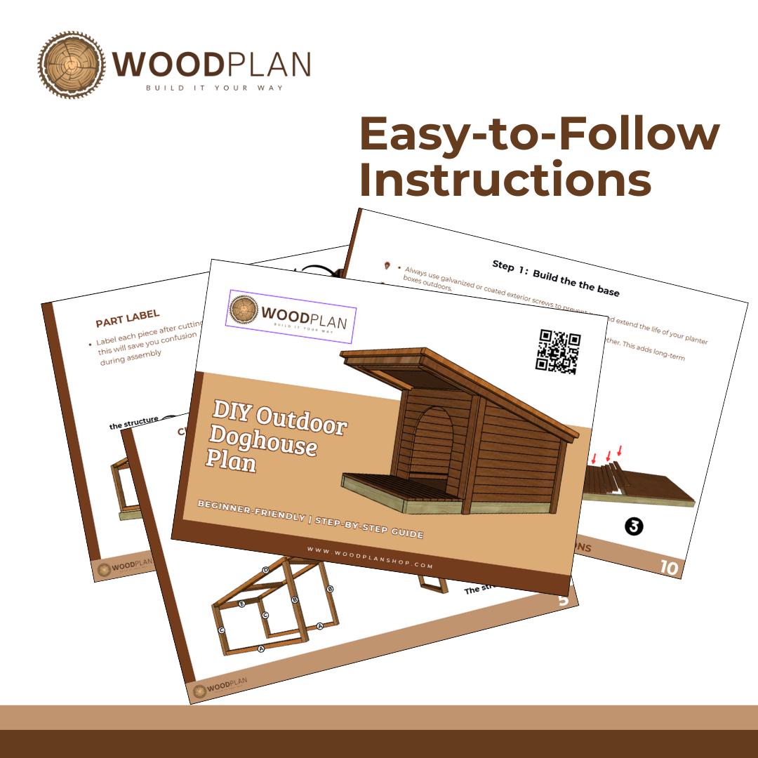 Easy DIY Dog House Plan | Outdoor Pet Shelter | Woodworking Project PDF