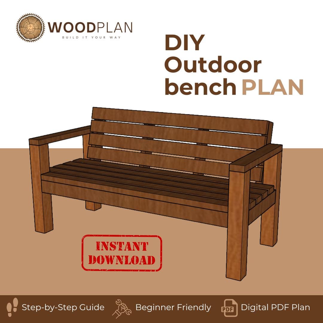 DIY Outdoor Bench | Outdoor Furniture Woodworking | Beginner-Friendly PDF