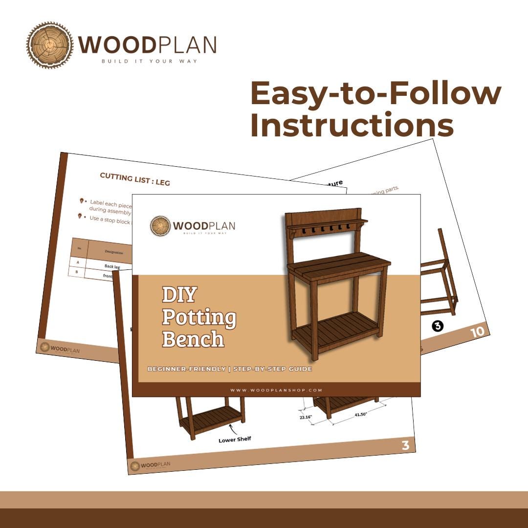 DIY Potting Bench Plan | Gardener's Workstation | Outdoor Woodworking PDF