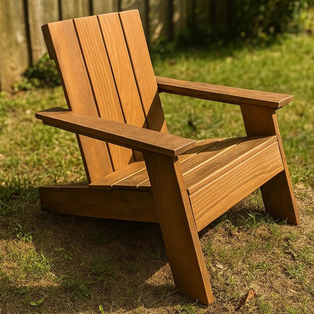 Adirondack Chair Plans PDF: Beginner DIY Woodworking Project (Digital Download Blueprint Design)