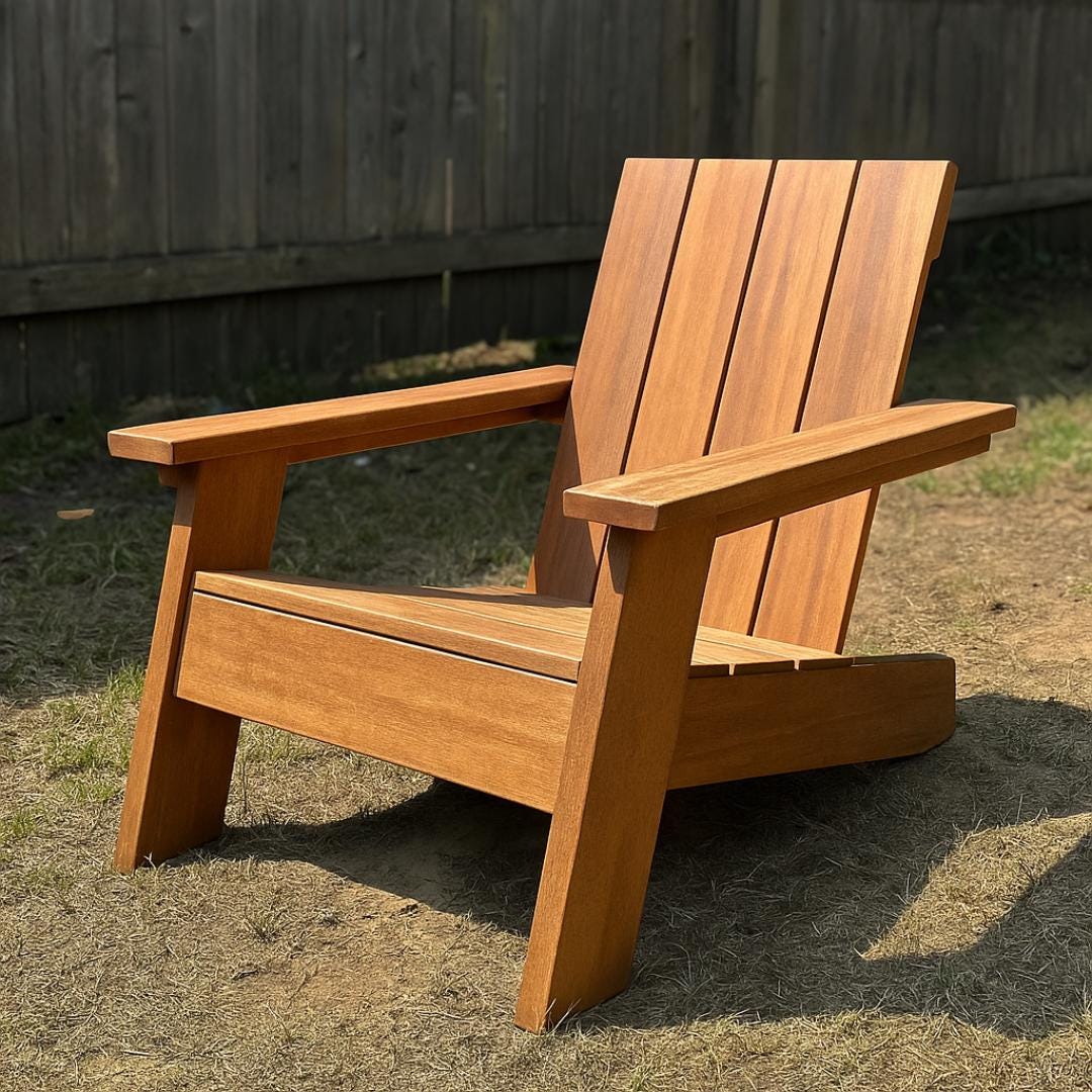 Adirondack Chair Plans PDF: Beginner DIY Woodworking Project (Digital Download Blueprint Design)
