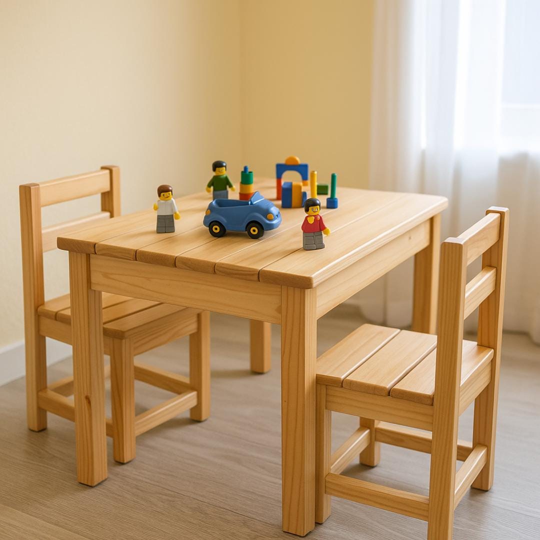 Kids Play Table with Chair Plan: Beginner DIY Woodworking Project (Printable PDF)