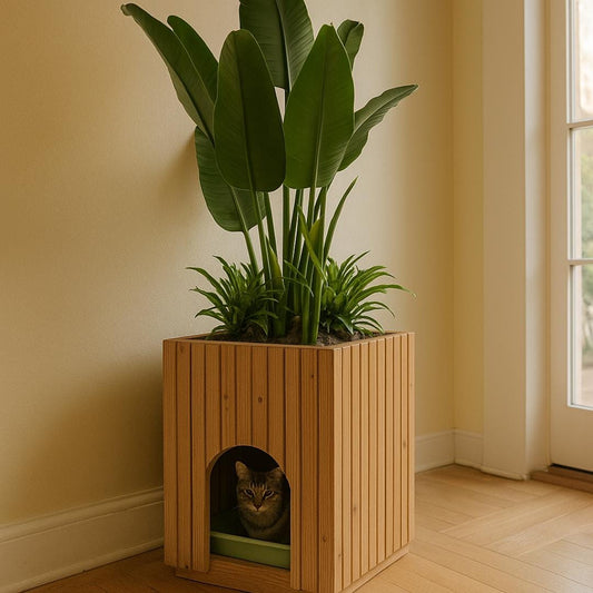 Hidden Cat Litter Box Planter: DIY Woodworking Furniture Plan (Digital PDF)