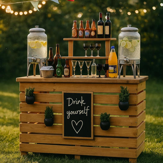 DIY Summer Drink Station Plan: Outdoor Beverage Bar, Party Cart (PDF Download)