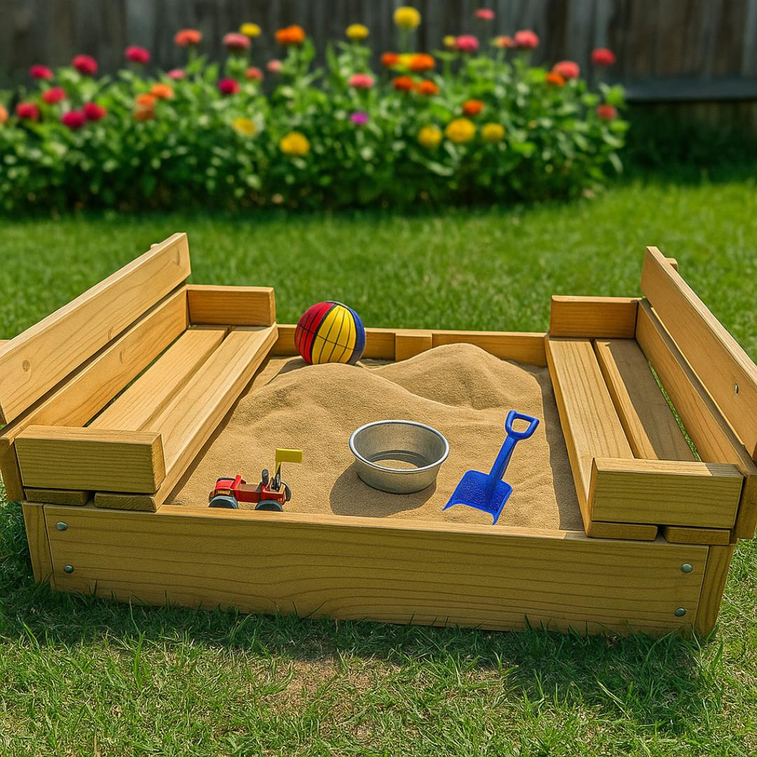 DIY Kids Sandbox with Seating: Woodworking Plan (PDF Download