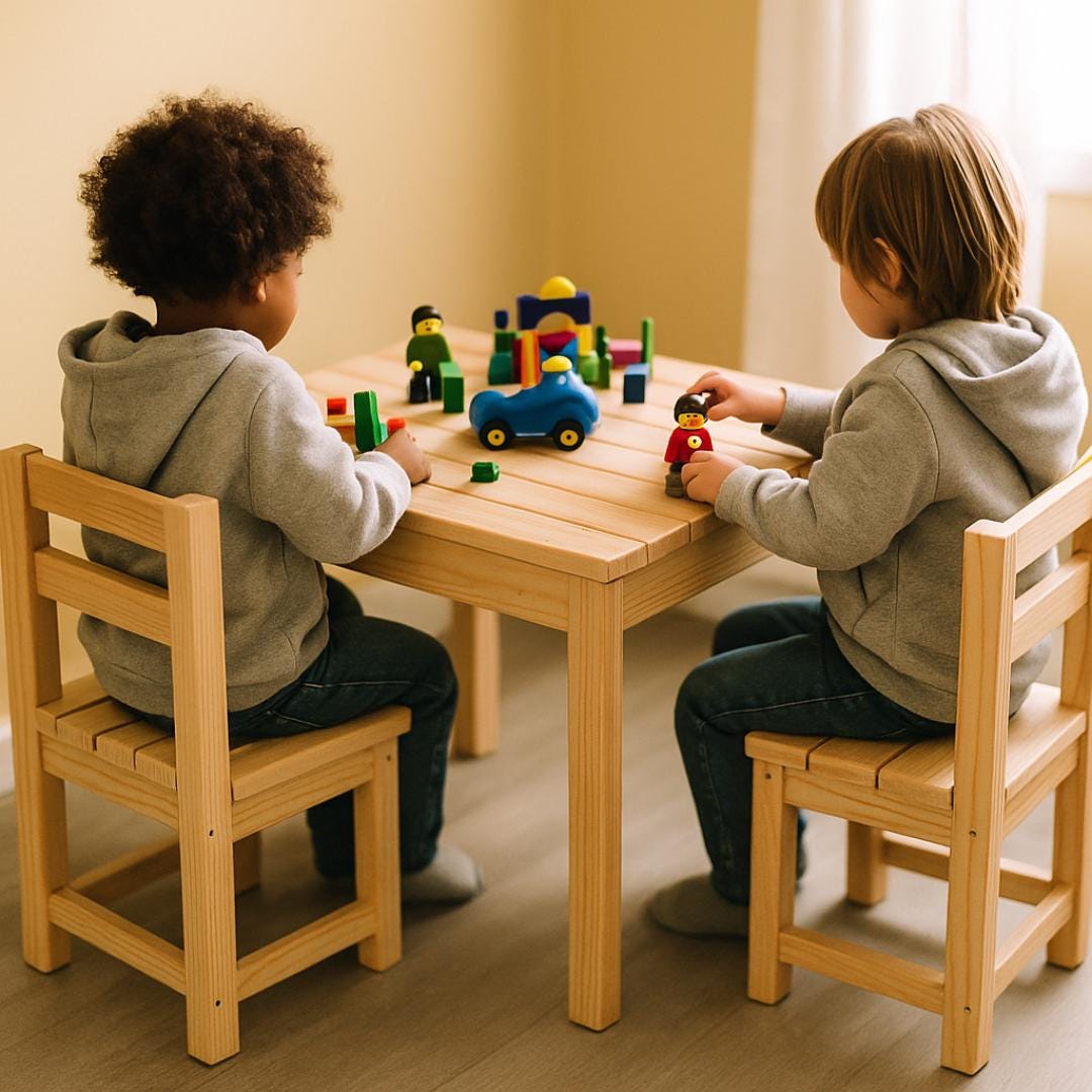 Kids Play Table with Chair Plan: Beginner DIY Woodworking Project (Printable PDF)