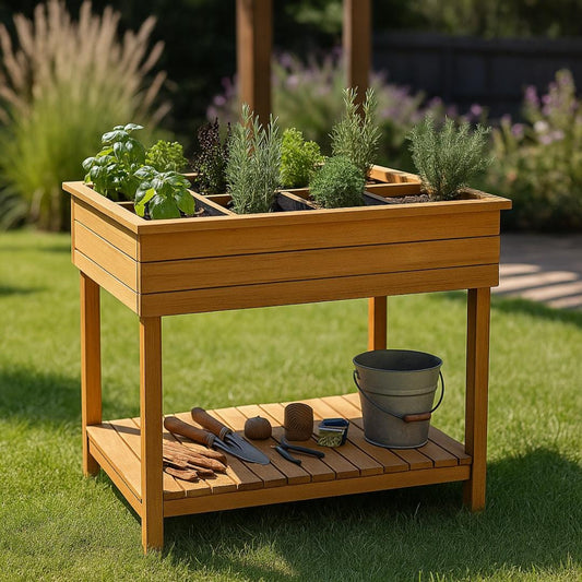 DIY Herb Garden Planter Box: Multi-Pocket Woodworking Plan (PDF Download