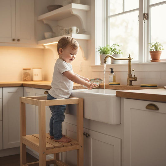 DIY Toddler Helper Stool Plan: Kitchen & Bathroom Step Stool (PDF Download)