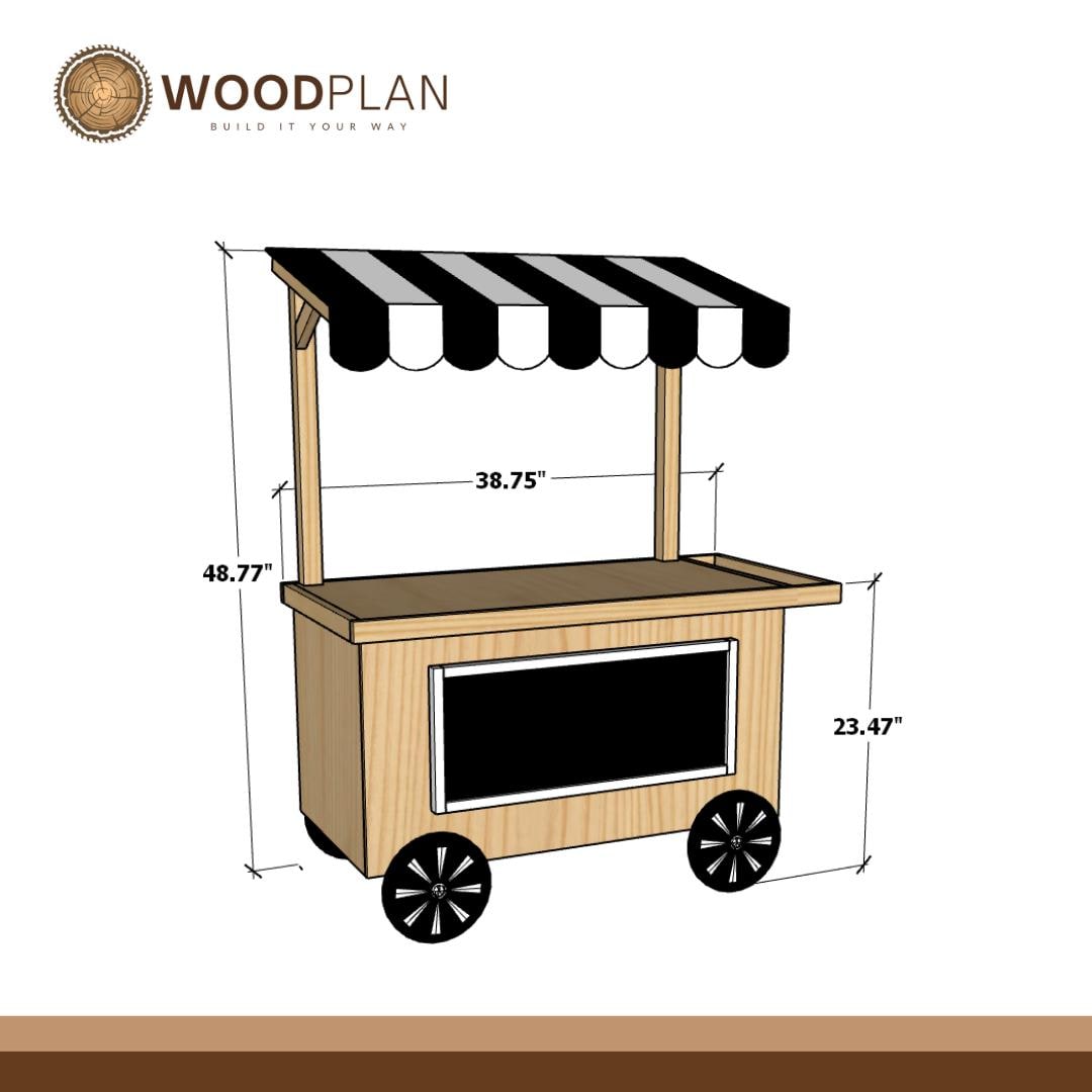 DIY Halloween Candy Cart Plan: Kids Pretend Play Market (PDF Download)