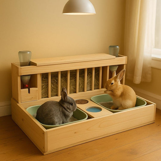 DIY Rabbit Litter Box Station with Hay Feeder (PDF Plan Download)