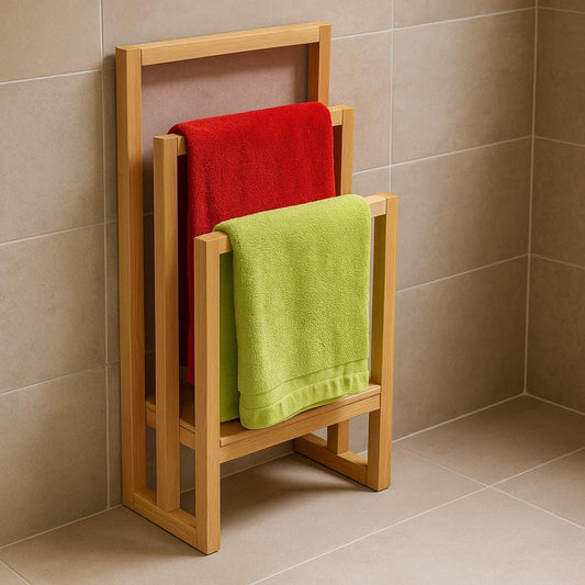 Towel Rack – DIY Wooden Bathroom Organizer Plan | Modern Bathroom Storage | Woodworking PDF