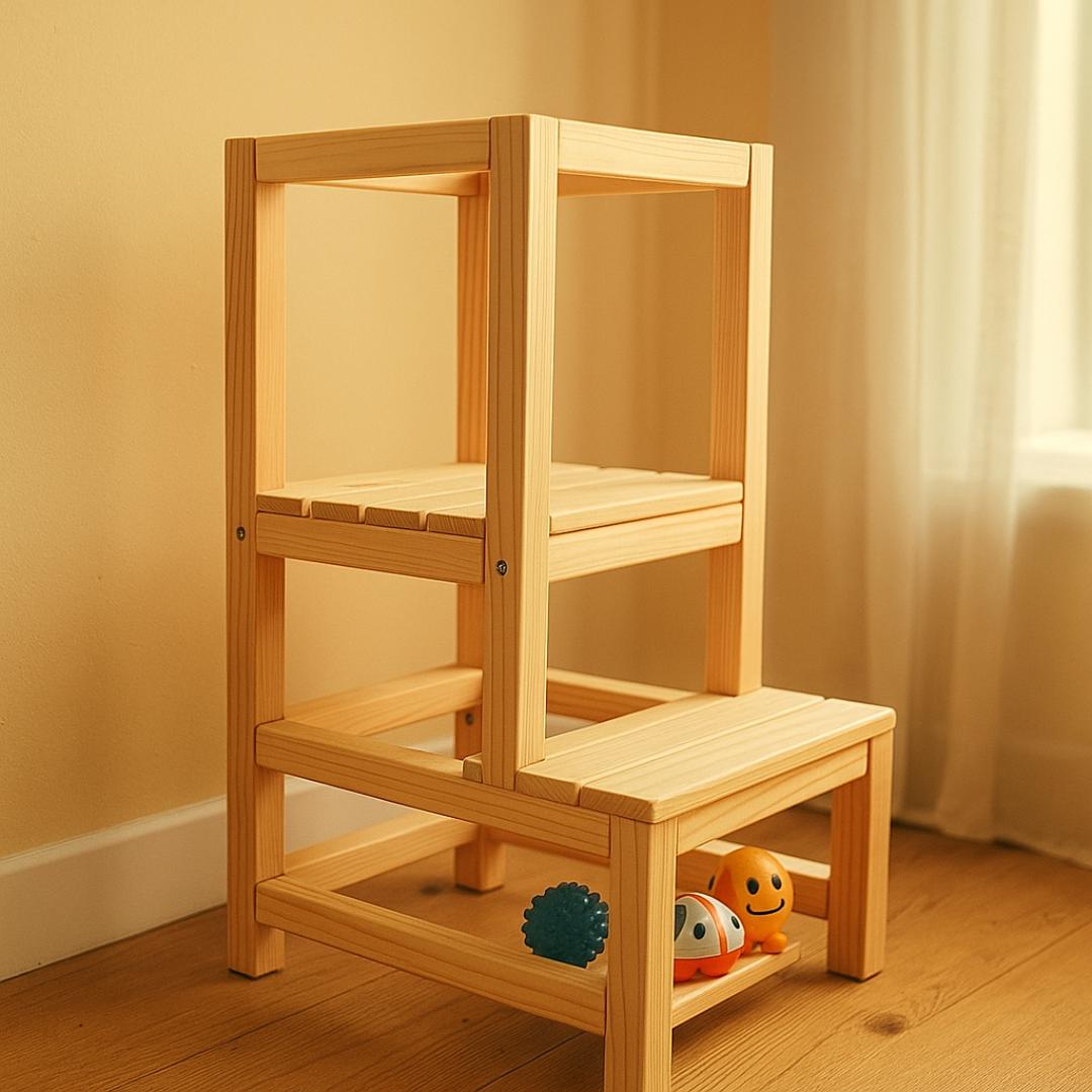 DIY Toddler Helper Stool Plan: Kitchen & Bathroom Step Stool (PDF Download)