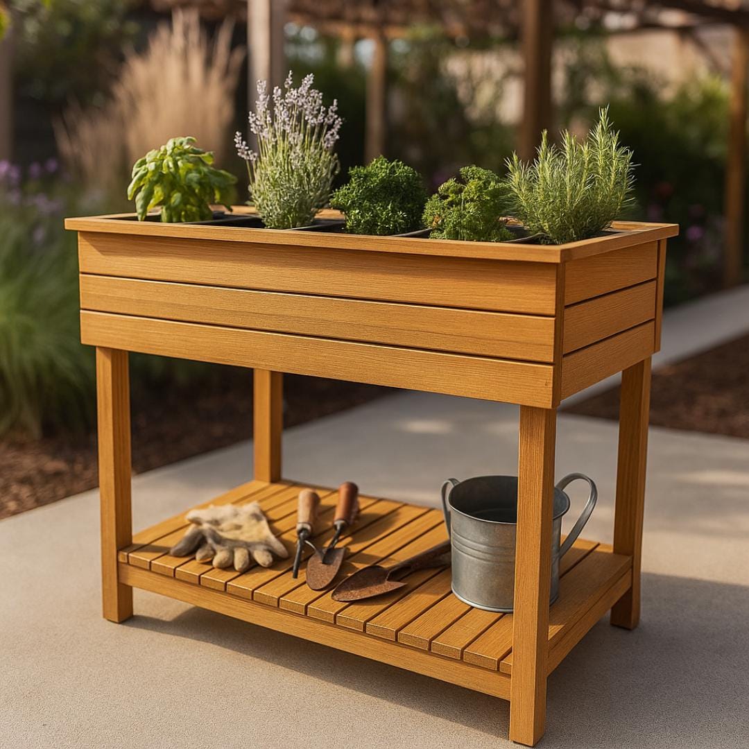 DIY Herb Garden Planter Box: Multi-Pocket Woodworking Plan (PDF Download
