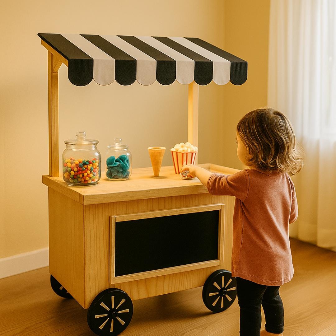 DIY Halloween Candy Cart Plan: Kids Pretend Play Market (PDF Download)