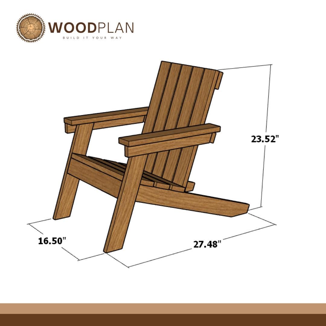 Kid’s Adirondack Chair – DIY Wooden Chair Plan | Children’s Outdoor Furniture | Woodworking PDF