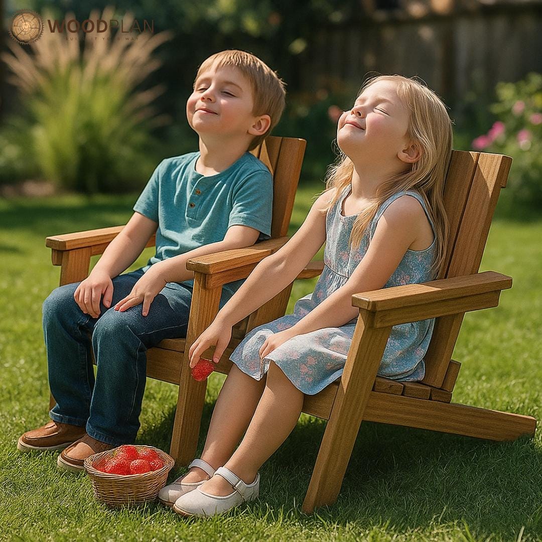 Kid’s Adirondack Chair – DIY Wooden Chair Plan | Children’s Outdoor Furniture | Woodworking PDF