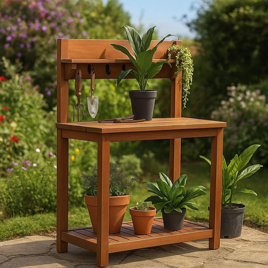 DIY Potting Bench Plan | Gardener's Workstation | Outdoor Woodworking PDF