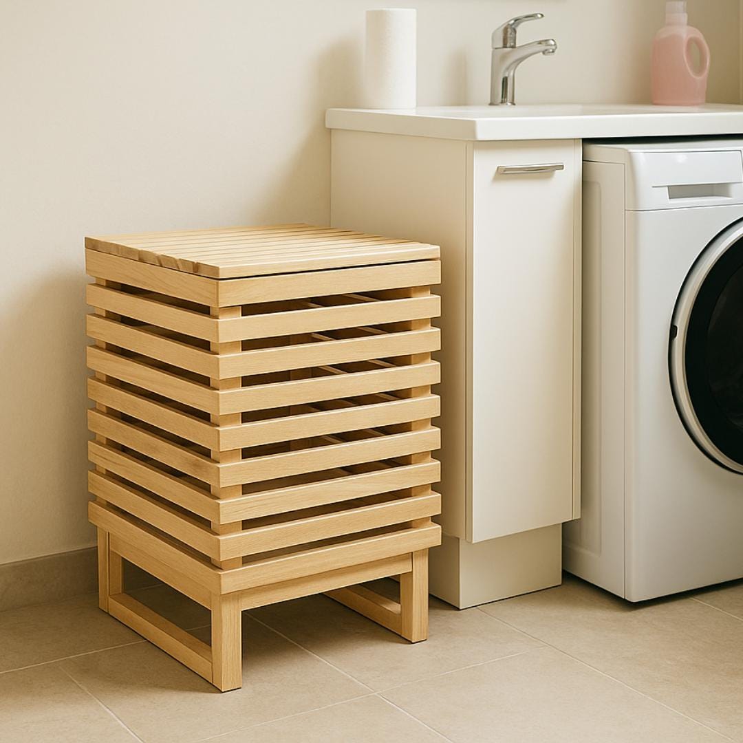 DIY Laundry Box | Wooden Storage Plan | Laundry Hamper Cabinet | Woodworking PDF