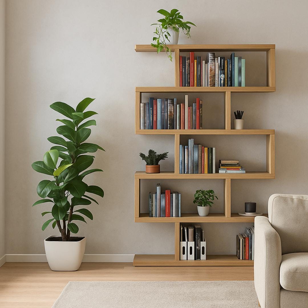 2×8 Stacked Bookcase Plan PDF | Modern Offset Shelves | Beginner DIY Woodworking