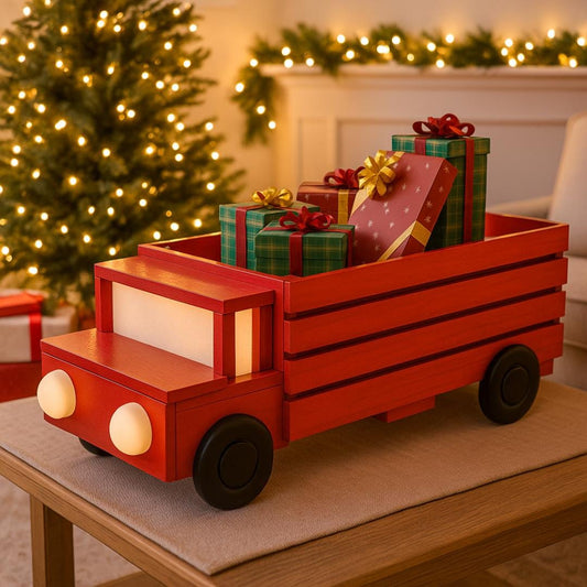 Christmas Truck Plan PDF | Wooden Holiday Pickup Display or Kids’ Push Truck | Beginner DIY