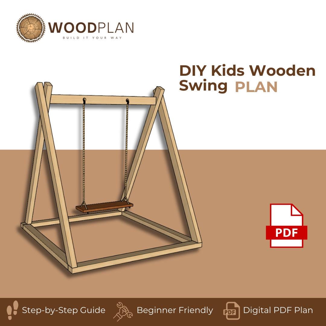 2-in-1 Kids Swing & Baby Cradle Woodworking Plan (PDF Download)