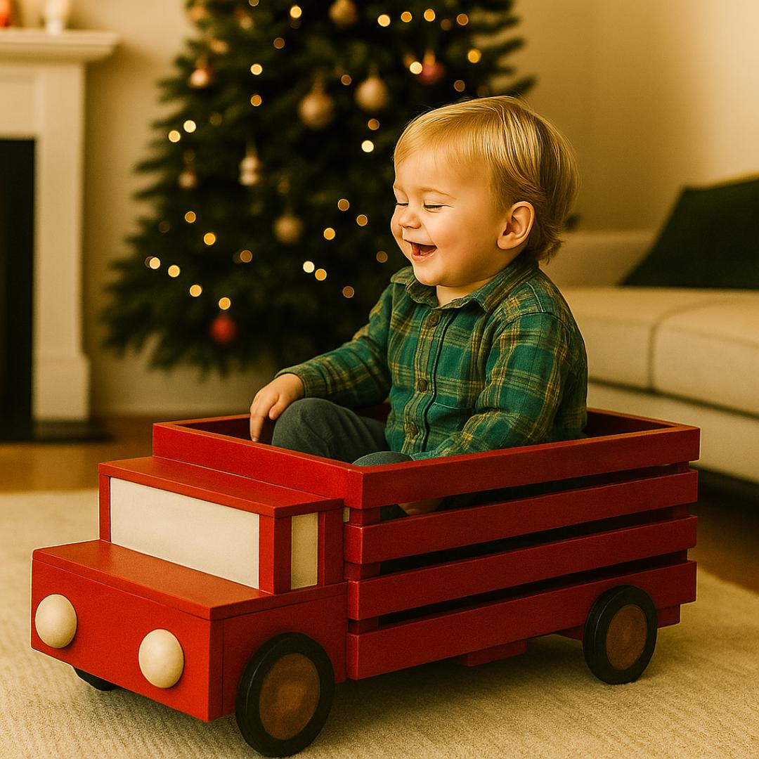 Christmas Truck Plan PDF | Wooden Holiday Pickup Display or Kids’ Push Truck | Beginner DIY
