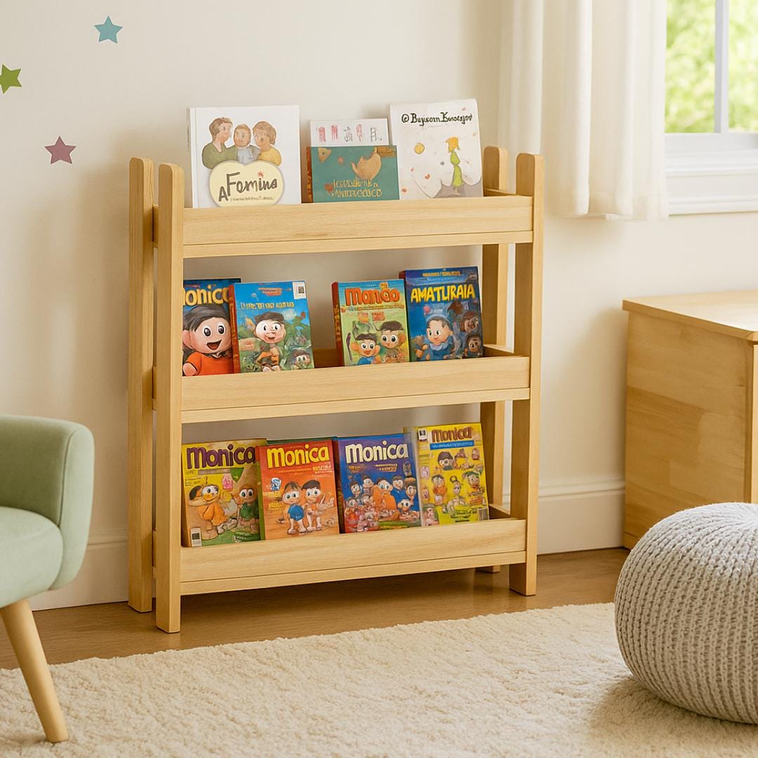 Kids Front‑Facing Bookshelf Plan PDF | Montessori Display Rack | Beginner DIY