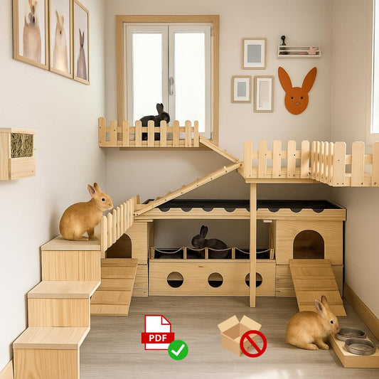 Custom Bunny Playground Plan for Claire – Castles, Tunnel, Platforms & Sleepy Area